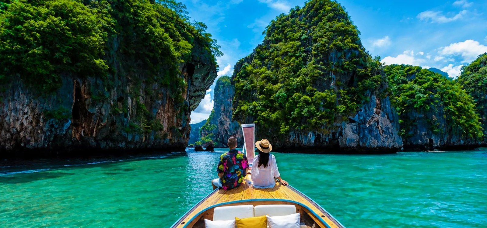 Private long-tail boat journey through Thailand's tropical islands